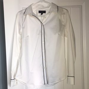 Dressy top, white and black